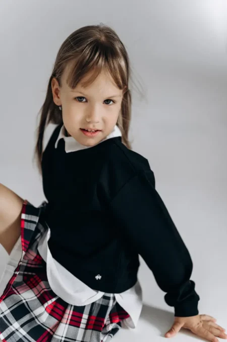 A strict image and childish spontaneity in one moment — CLAIRE Magazine, December 2024