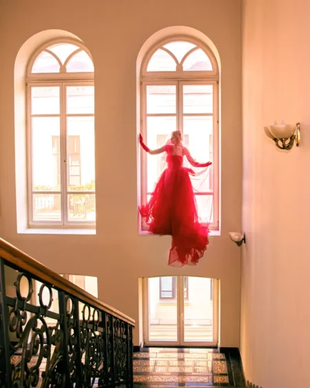 In red — CLAIRE Magazine, March 2025