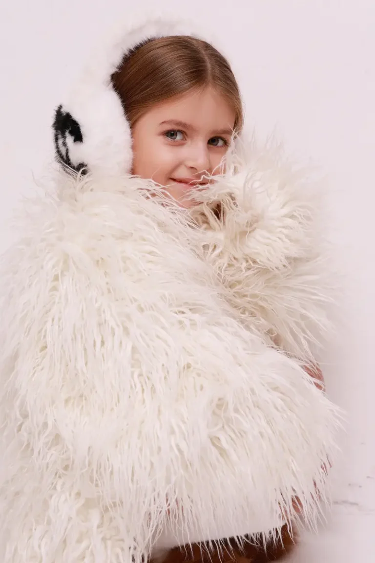 Masha Gusarova and the white plush fairy tale — CLAIRE Magazine, January 2026